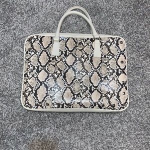 WHBM Python Print Laptop Tote Bag